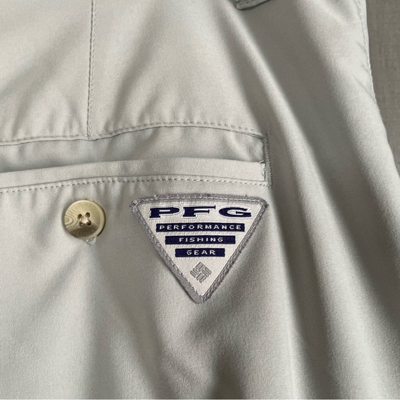 Columbia Men’s PFG performance fishing gear shorts light gray size 38‎ - Picture 7 of 11